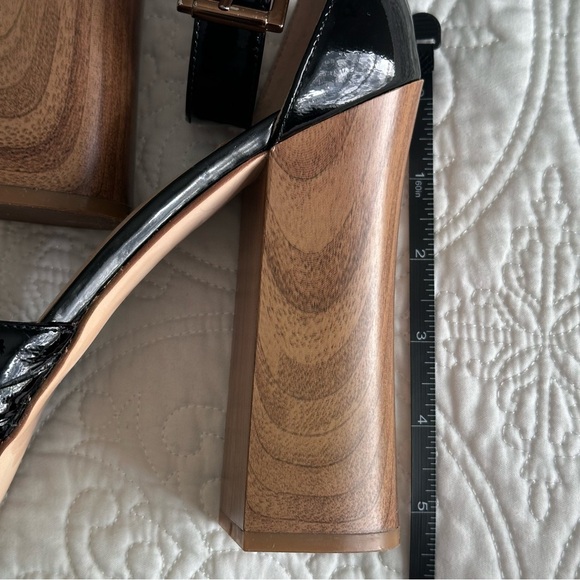 Nine West Cuzin Black Patent Platform Heel Clogs | Size 9 - Picture 9 of 9